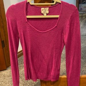 Fuchsia Long Sleeve Sweater